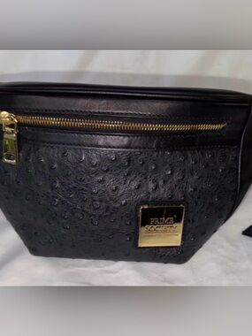 Prime Society faux-ostrich leather waist bag